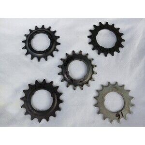 Lot Of 5 Vintage 16 Tooth Coaster Brakes Wide Black And Silver Colored